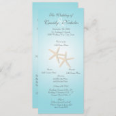 Carte du programme de mariage Ocean Starfish (Devant / Derrière)