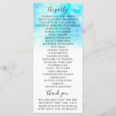 Carte du programme de mariage Ombre Watercolor - B (Dos)