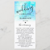 Carte du programme de mariage Ombre Watercolor - B (Devant)