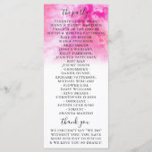 Carte du programme de mariage Ombre Watercolor - R (Dos)