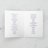 Carte du programme de mariage pour le feuillage bl (Intérieur)
