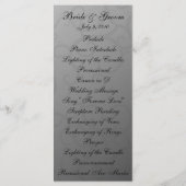 Carte du programme de mariage Rose enchantée (Dos)