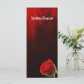 Carte du programme de mariage Rose gothique (Debout devant)