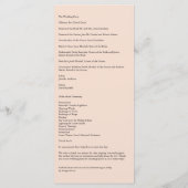 Carte du programme de mariage Silver Peony Honeysu (Dos)
