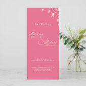 Carte du programme de mariage Silver Peony Honeysu (Debout devant)