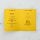 Carte du programme de mariage violet et orange (Intérieur)