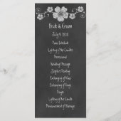 Carte du programme de mariage Wild White Roses Cha (Dos)