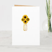 Carte du programme de pot de mason jaune rustique (Dos)