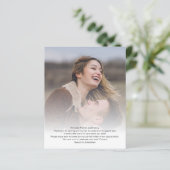 Carte du programme d'itinéraire de mariage de dest (Debout devant)