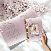 Carte du programme funéraire de la sérénité floral