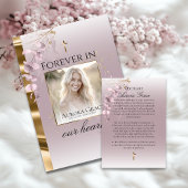 Carte du programme funéraire de la sérénité floral