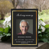 Carte du programme funéraire en or noir