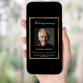 Carte du programme funéraire en or noir