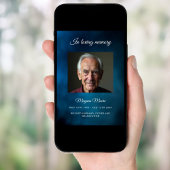 Carte du programme funéraire photo ciel bleu