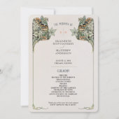 Carte du programme Mariage Art Nouveau vintage (Devant)