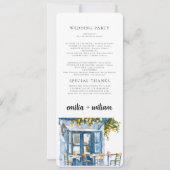 Carte du programme Mariage au citron méditerranéen (Dos)