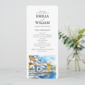 Carte du programme Mariage au citron méditerranéen (Debout devant)