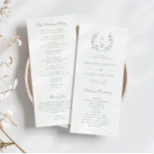 Carte du programme vert de la couronne de monogram