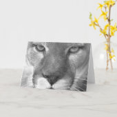 Carte du puma #1-Greeting (Fleur jaune)