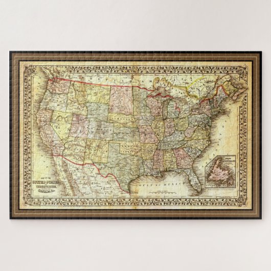 Carte du Puzzle des États-Unis d'Amérique (Horizontal)