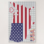 Carte du Puzzle du drapeau américain (Vertical)