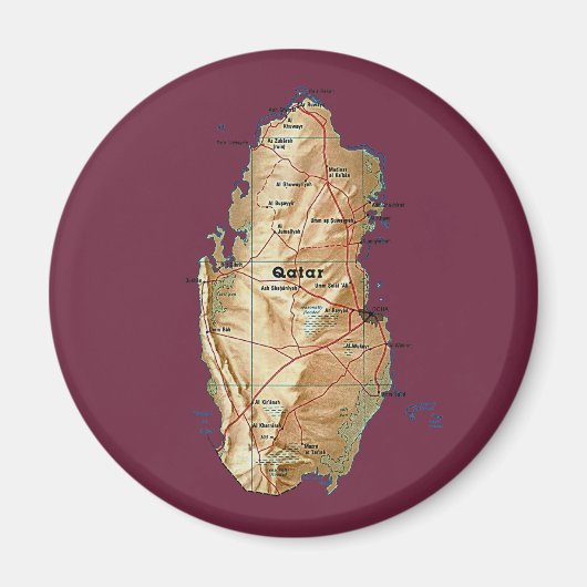 Carte du Qatar Magnet (Devant)