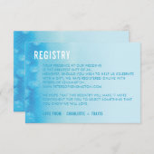 CARTE DU REGISTRE :: aquarelle bleu ombre (Devant / Derrière)