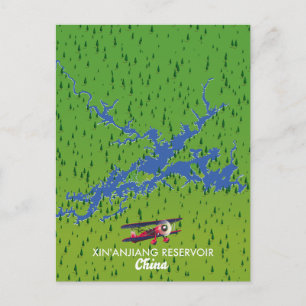 Carte du réservoir de Xin'anjiang Chine
