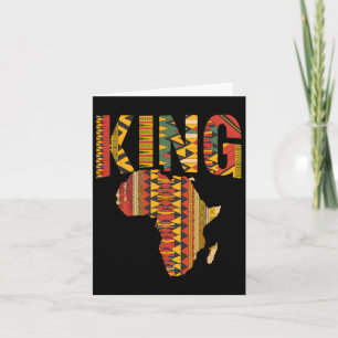 Carte du roi d'Afrique Kente Design Black Pride Me