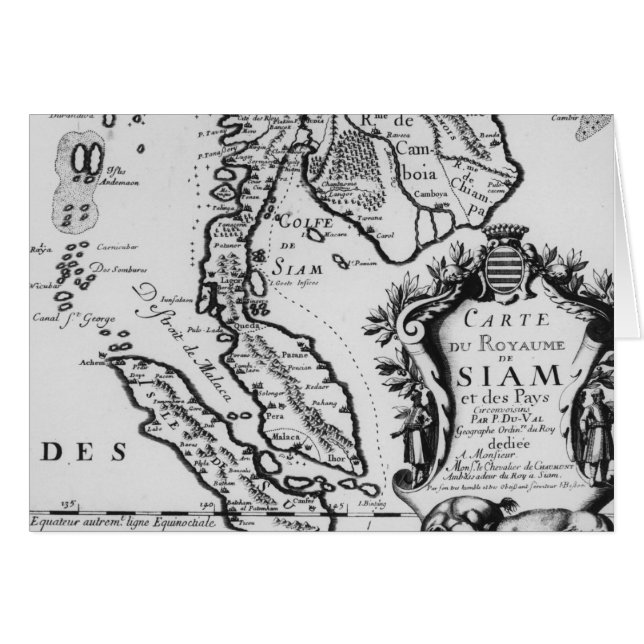 Carte du royaume du Siam (Devant horizontal)