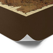 Carte du Royaume-Uni Poster d'art (Coin)