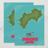 carte du Shikoku Japon (Devant / Derrière)
