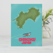 carte du Shikoku Japon (Debout devant)