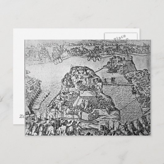 Carte du siège de Malte en 1565 (Devant / Derrière)