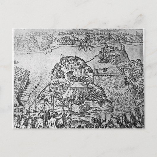 Carte du siège de Malte en 1565 (Devant)