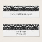 Carte du site mariage - accent damassé (Devant & derrière)