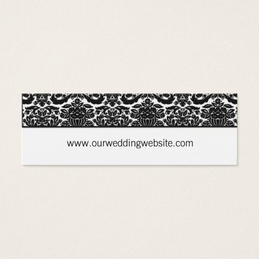 Carte du site mariage - accent damassé (Devant)