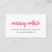 Carte du site mariage de calligraphie moderne (Devant)