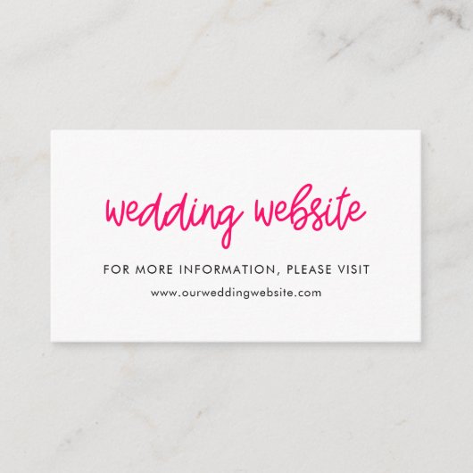 Carte du site mariage de calligraphie moderne (Devant)