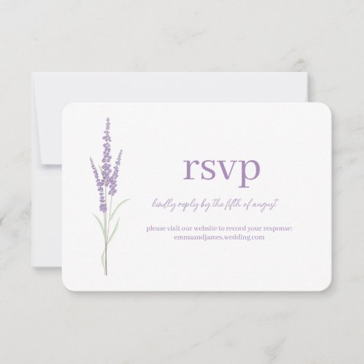 Carte du site Mariage de la carte de débit RSVP (Devant)