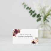 Carte du site rsvp de Marsala Burgundy Floral (Debout devant)