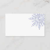 Carte du site Web de mariage d'hiver Blue Snowflak (Dos)