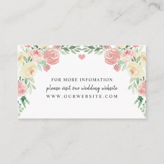 Carte du site Web d'information du mariage floral  (Devant)