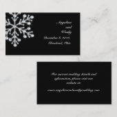 Carte du site Web du Mariage de snowflake d'hiver (Devant / Derrière)