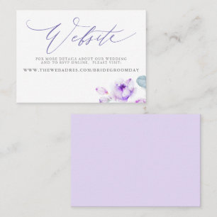 Carte du site Web du Mariage Floral Dusty Purple
