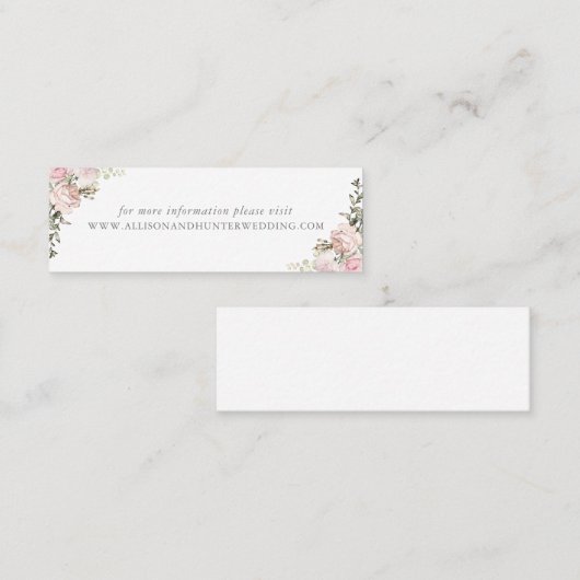Carte du site Web du Mariage Floral Spring (Devant / Derrière)