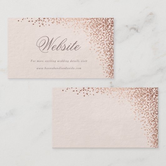 Carte du site Web mariage de feuillets faux feuill (Devant / Derrière)