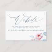 Carte du site Web Mariage Dusty Blue Rose (Devant)