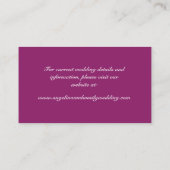 Carte du site Web Mariage Wintery Magenta (Dos)