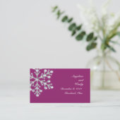 Carte du site Web Mariage Wintery Magenta (Debout devant)